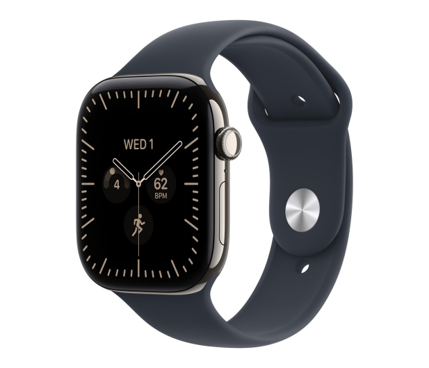 Apple Watch 12 46/Naturalny tytan/Granatowy Pasek S/M 5G - 1594082 - zdjęcie